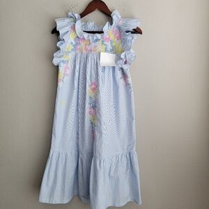 Mi Golondrina Olivia Short Dress in Azul Madre Arroyo size XS NWT